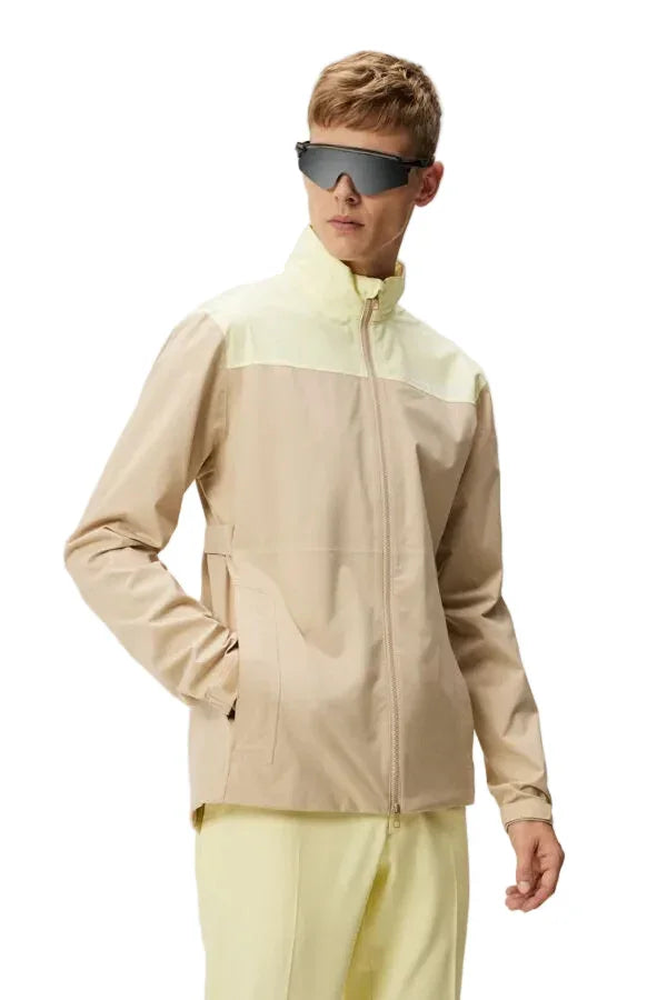 J.Lindeberg Bridge Rain Jacket Safari Beige - Epic Golf