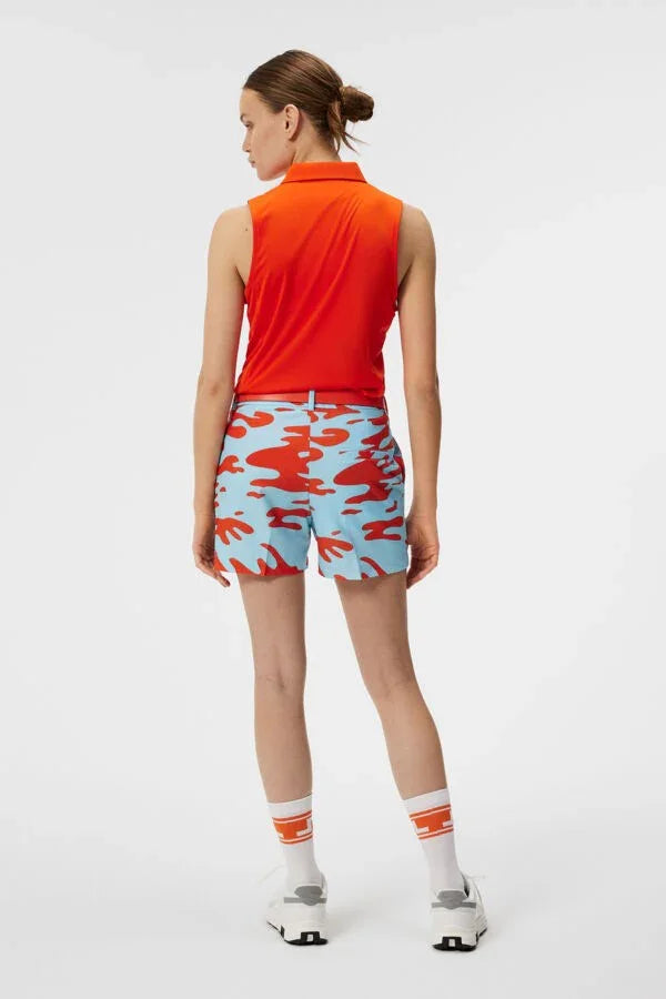 J.Lindeberg Dena Sleeveless Top Tangerine Tango - Epic Golf