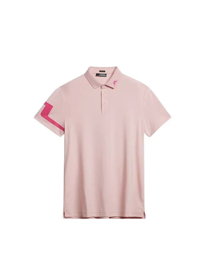 J.Lindeberg Heath Regular Fit Polo Powder Pink - Epic Golf