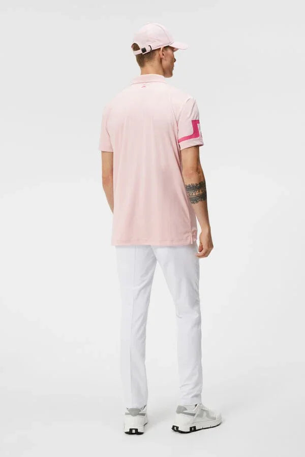 J.Lindeberg Heath Regular Fit Polo Powder Pink - Epic Golf