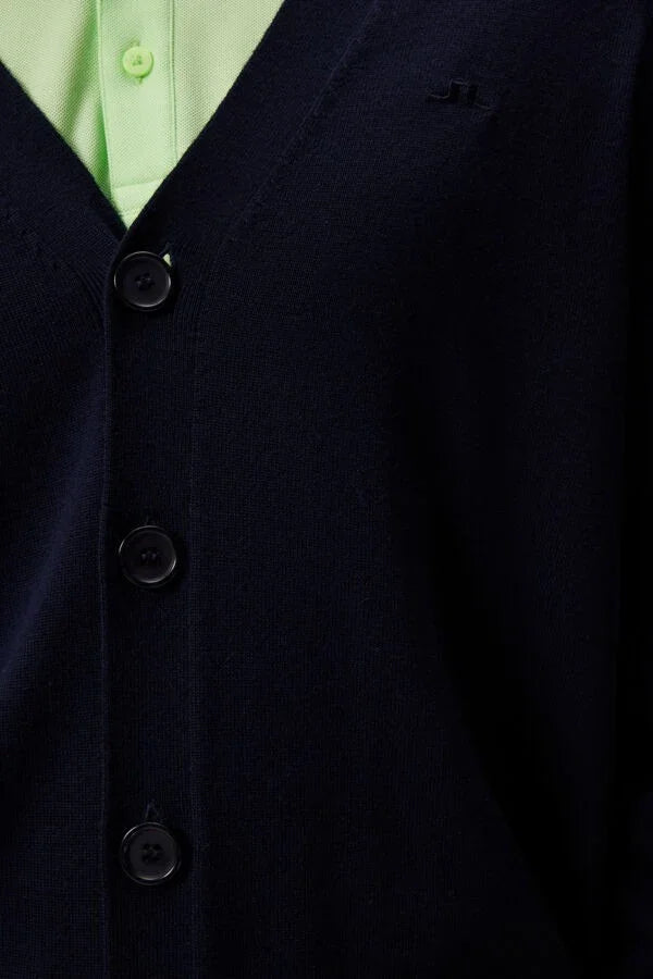 J.Lindeberg Lucas Knitted Cardigan JL Navy - Epic Golf