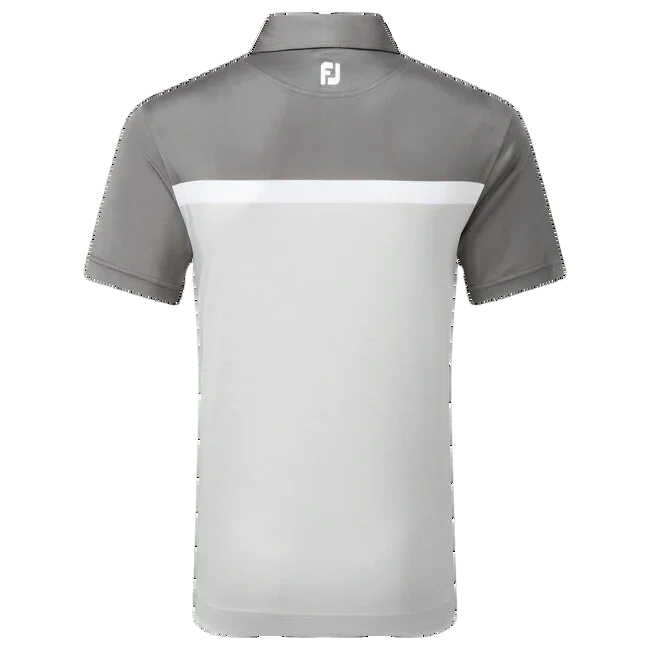 Footjoy Męska Koszulka Polo Golfowa Colour Block Szary - Epic Golf
