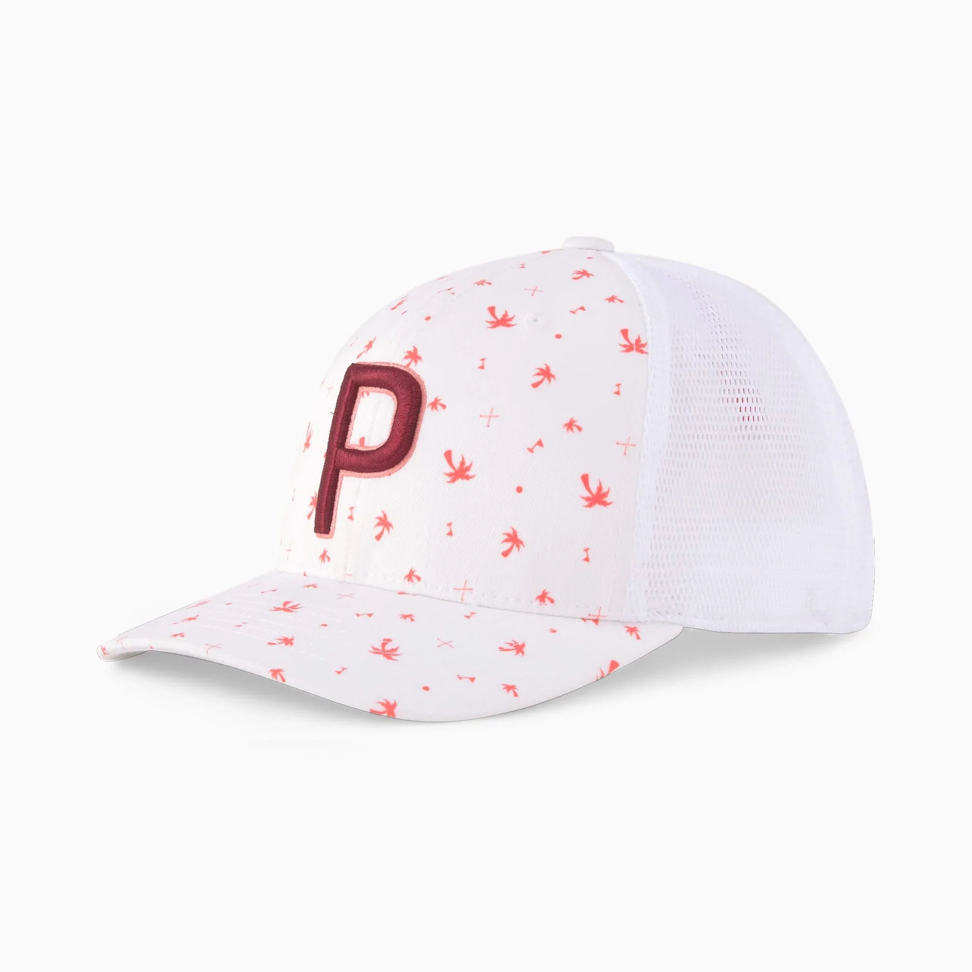 Czapka z Daszkiem Puma Palms Trucker P Biały/Różowy - Epic Golf