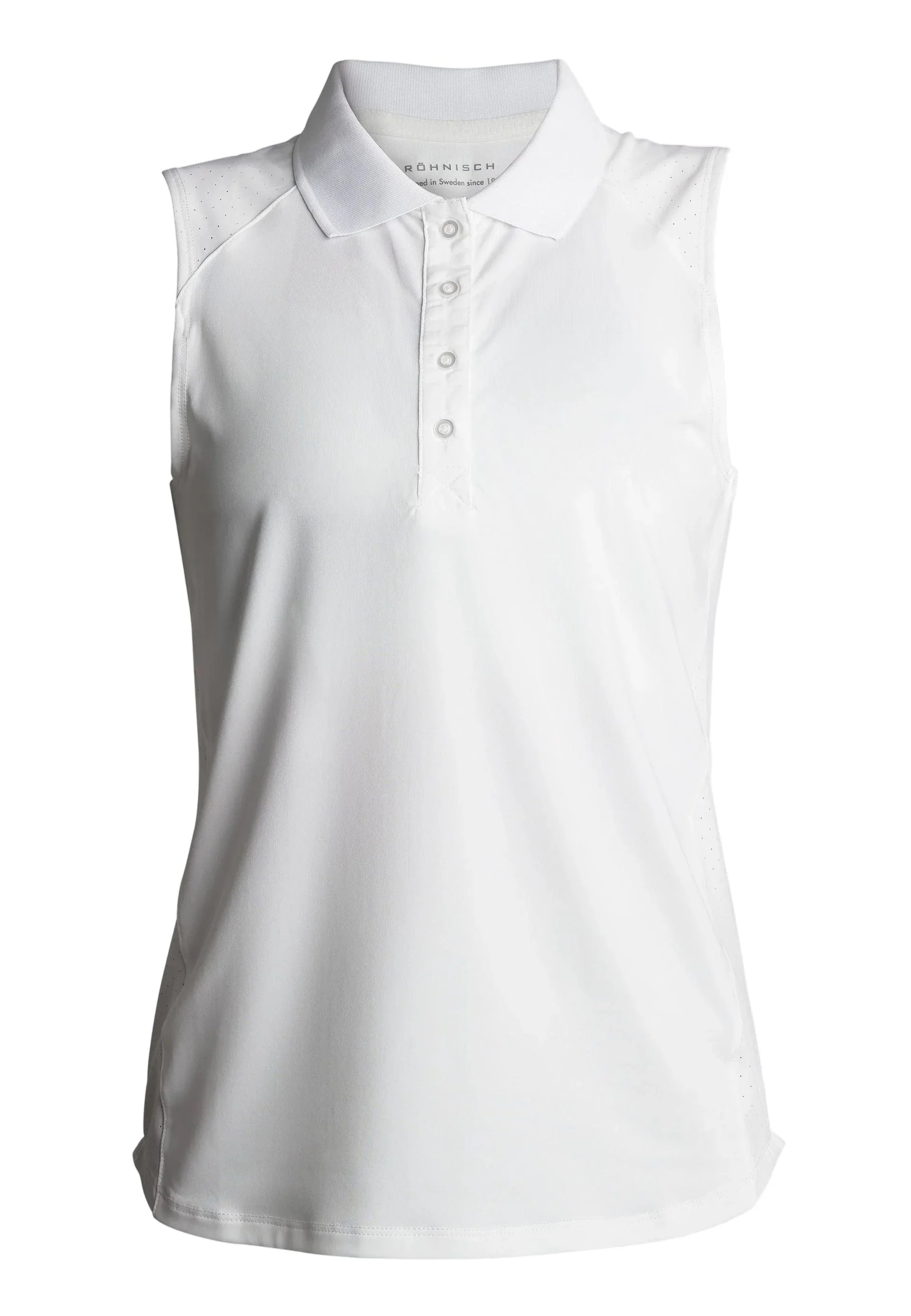 Röhnisch Damska Koszulka Polo Rumie Sleeveless Biała - Epic Golf