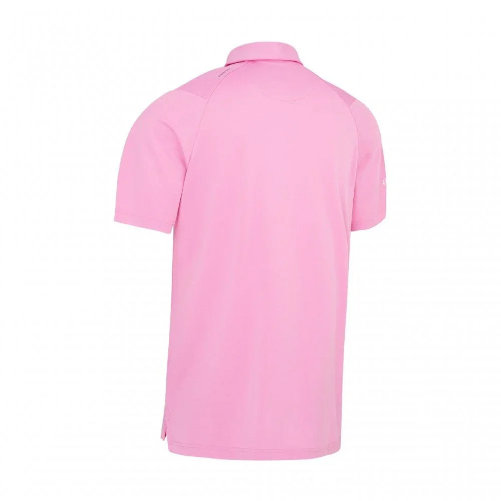 Callaway Męskie Polo Swing Tech Solid Różowe - Epic Golf