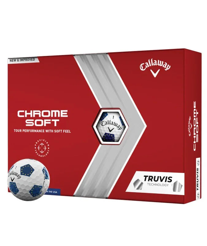Callaway Piłki Golfowe Chrome Soft Truvis Team Europe, 12 sztuk - Epic Golf