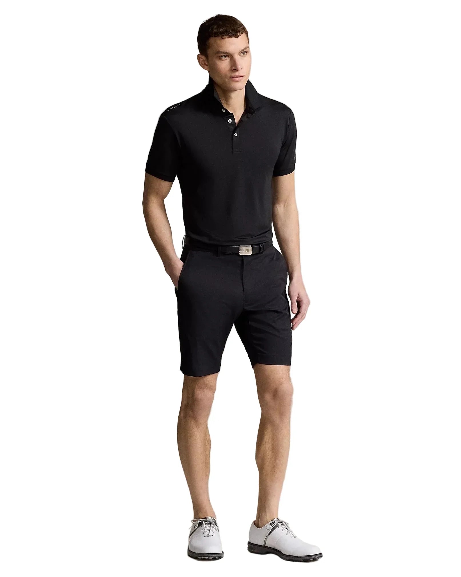 Ralph Lauren Męskie Polo Slim Fit Stretch Czarne - Epic Golf
