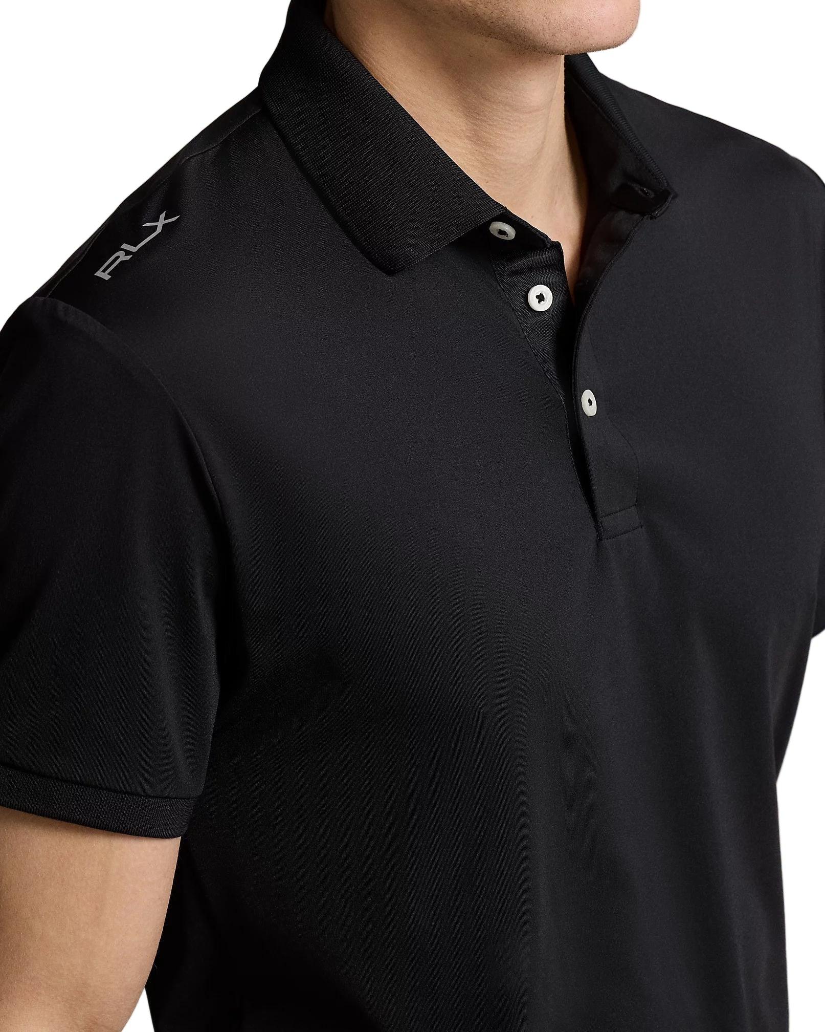 Ralph Lauren Męskie Polo Slim Fit Stretch Czarne - Epic Golf