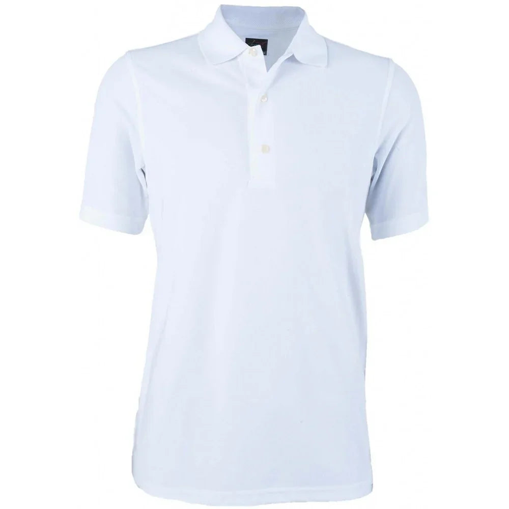 Greg Norman Męskie Polo Modern Fit Pique Białe - Epic Golf