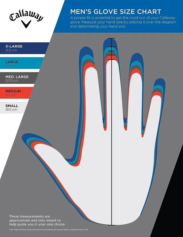 Callaway Męska Rękawiczka Tour Authentic Biała - Epic Golf