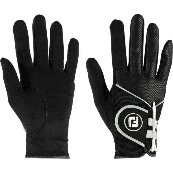Footjoy Męskie Rękawiczki Rain Grip Czarne, Para - Epic Golf