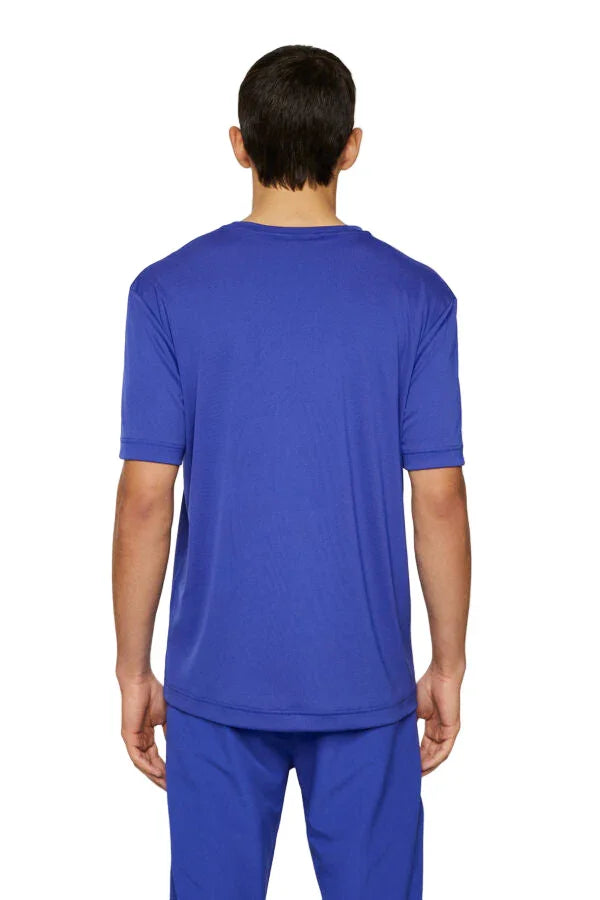 J. Lindeberg Męski T-shirt Ade Clematis Blue - Epic Golf