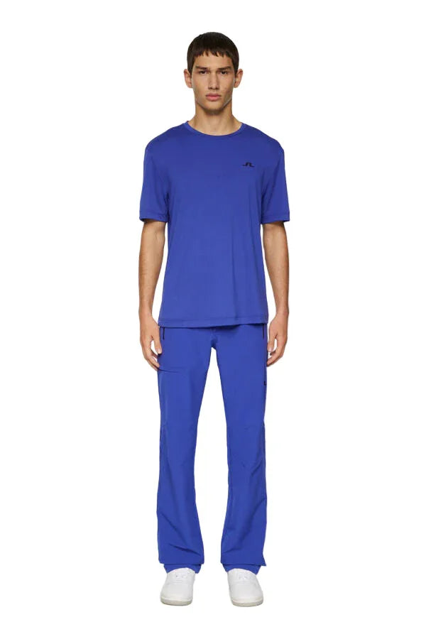 J. Lindeberg Męski T-shirt Ade Clematis Blue - Epic Golf