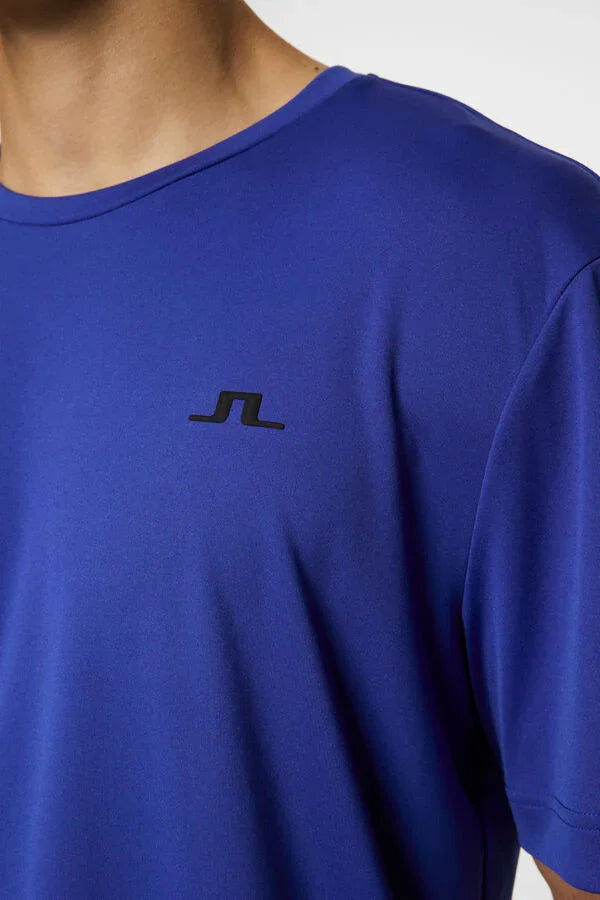 J. Lindeberg Męski T-shirt Ade Clematis Blue - Epic Golf