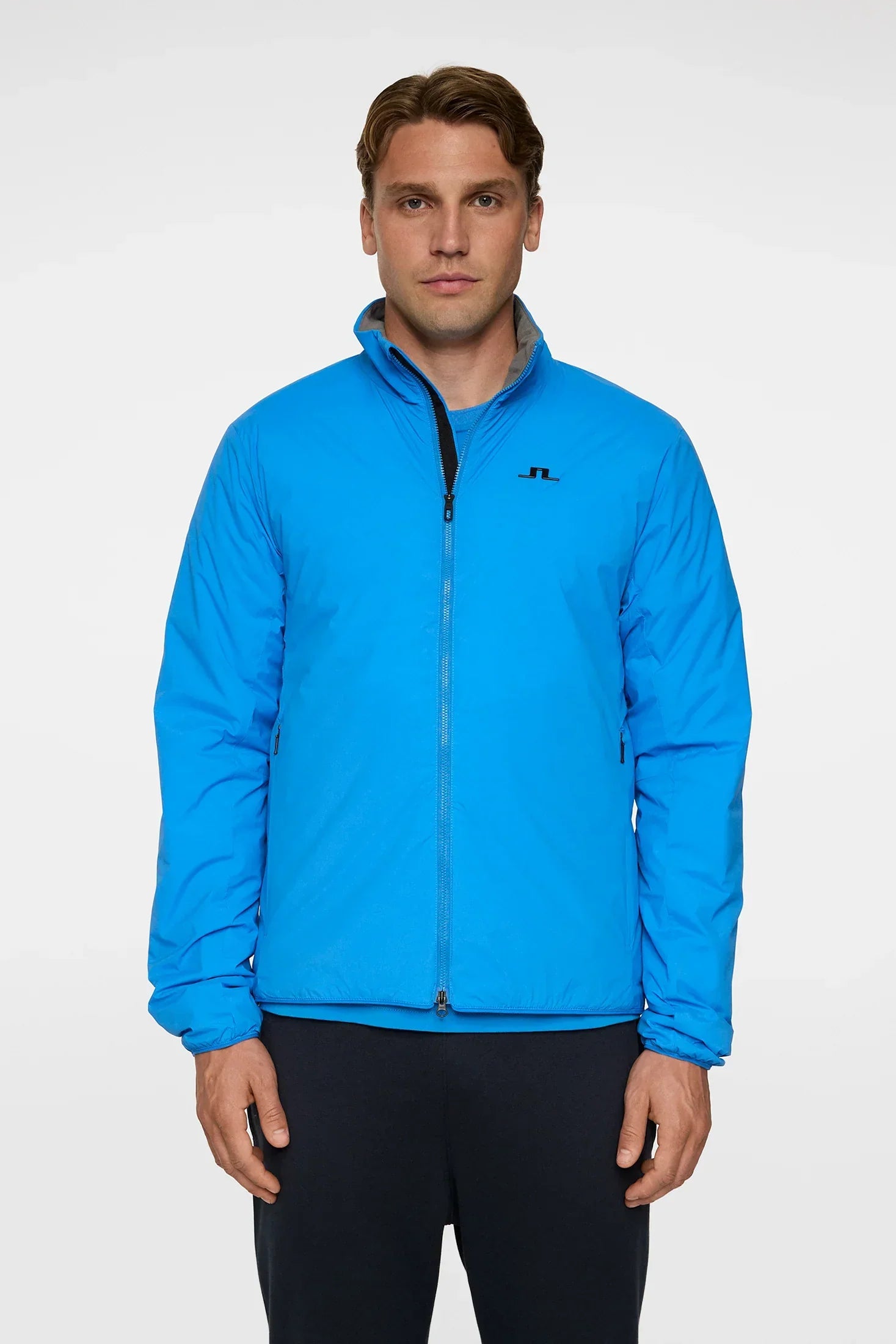 J. Lindeberg Męska Kurtka Clinton Niebieska - Epic Golf