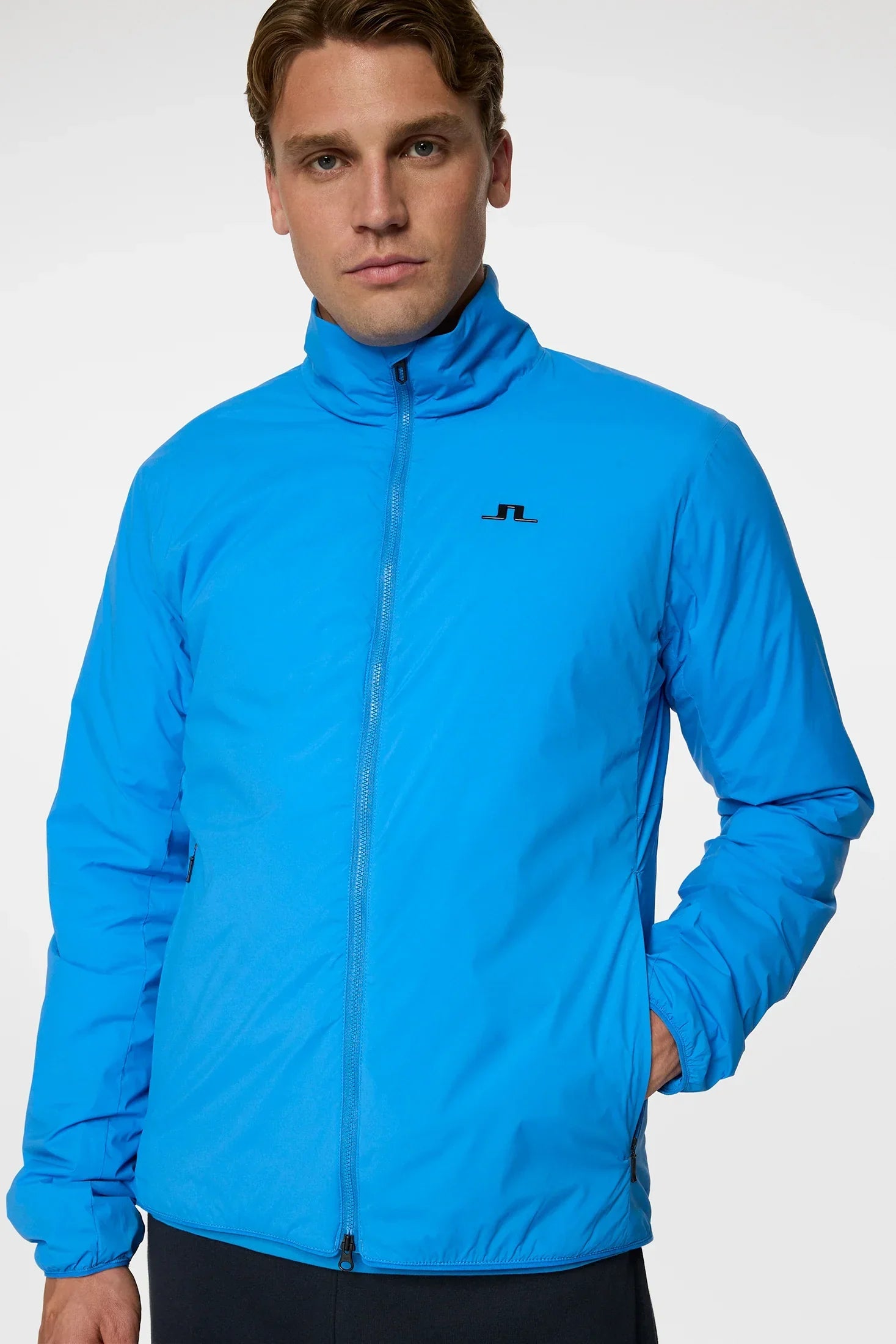 J. Lindeberg Męska Kurtka Clinton Niebieska - Epic Golf
