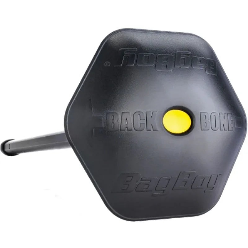 Bag Boy Backbone travel golf club protection system, black with yellow center, from Epic Golf.