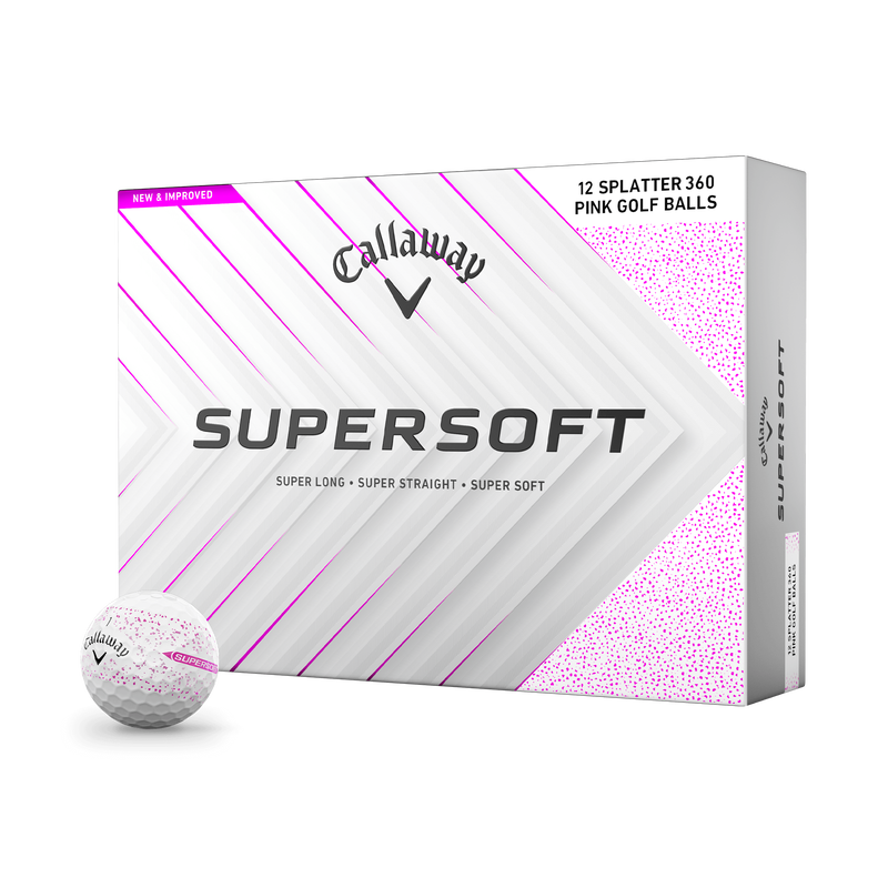 Callaway Piłki Supersoft Pink 2025, 12 sztuk