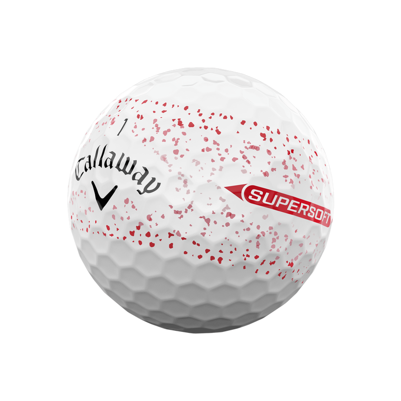 Callaway Piłki Supersoft Red Splatter