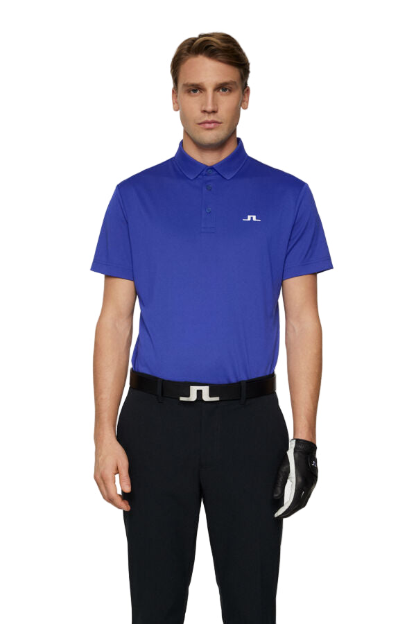 J. Lindeberg Męskie Polo Bridge Clematis Blue