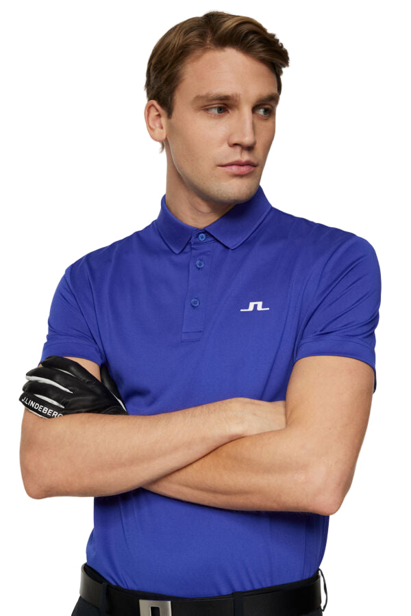 J. Lindeberg Męskie Polo Bridge Clematis Blue