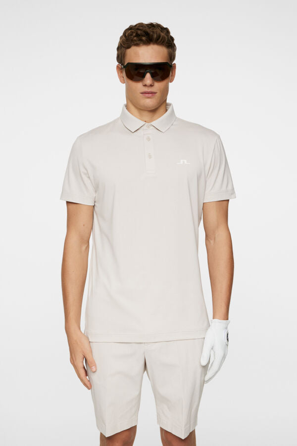 J. Lindeberg Męskie Polo Bridge Moonbeam