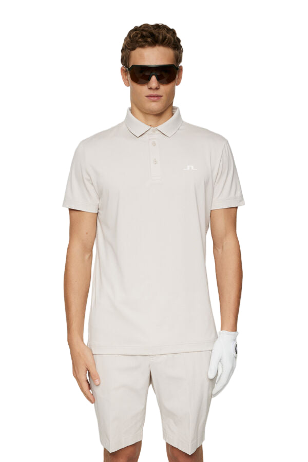 J. Lindeberg Męskie Polo Bridge Moonbeam