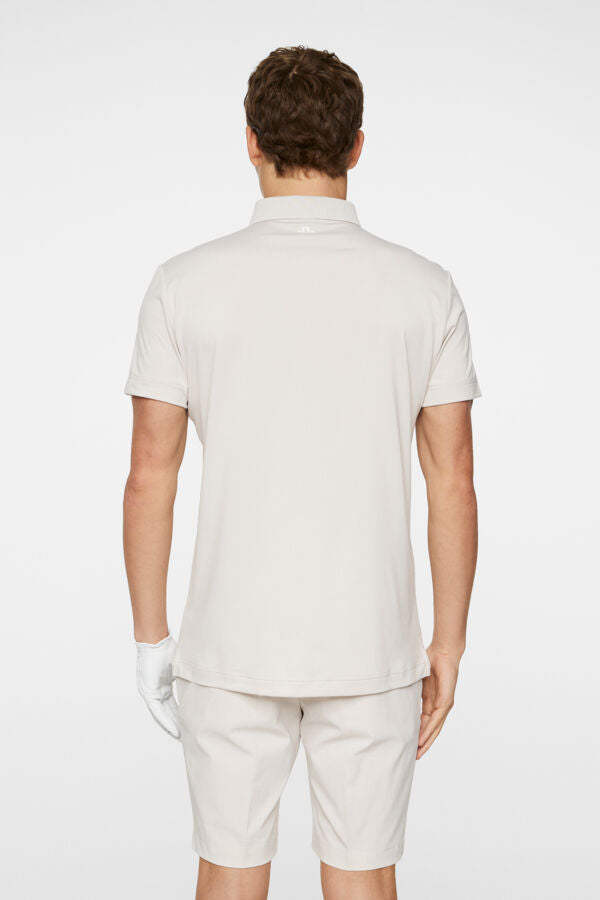 J. Lindeberg Męskie Polo Bridge Moonbeam