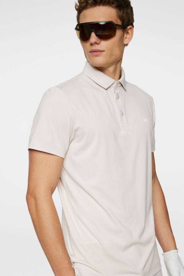 J. Lindeberg Męskie Polo Bridge Moonbeam