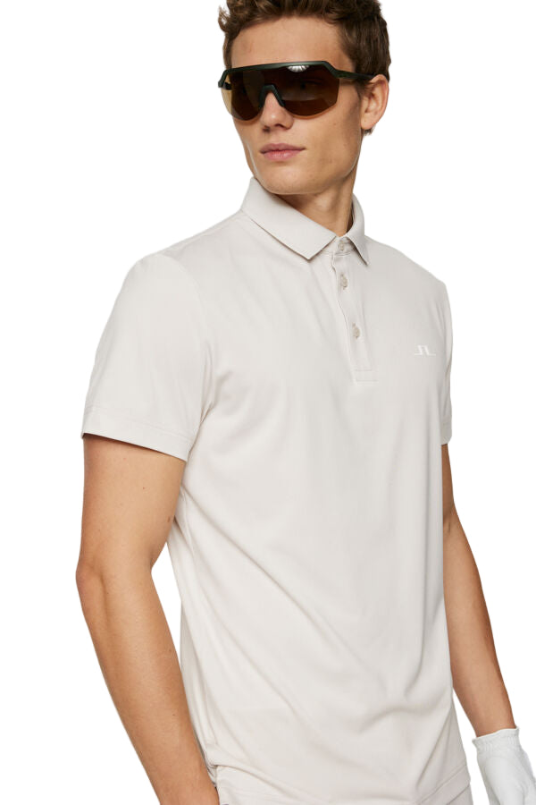 J. Lindeberg Męskie Polo Bridge Moonbeam