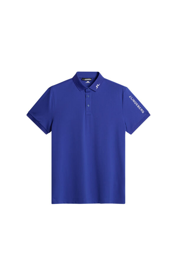 J. Lindeberg Męskie Polo Tour Tech Clematis Blue