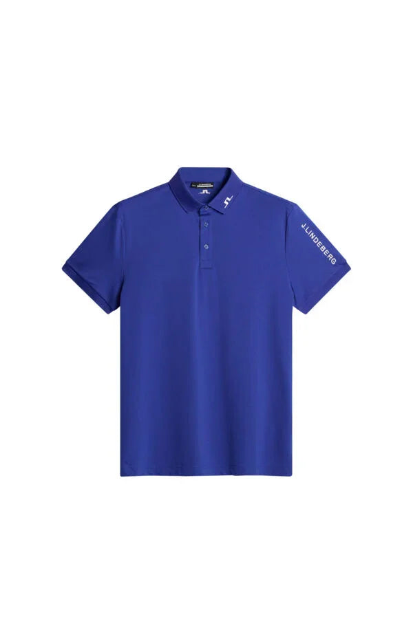 J. Lindeberg Męskie Polo Tour Tech Clematis Blue