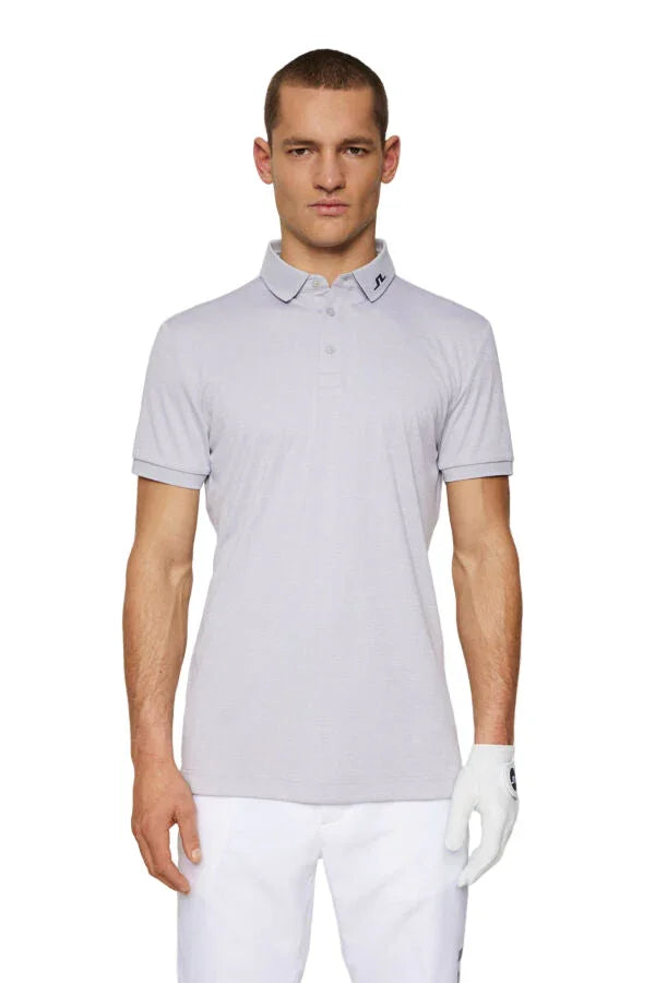 J. Lindeberg Męskie Polo KV Light Grey Melange