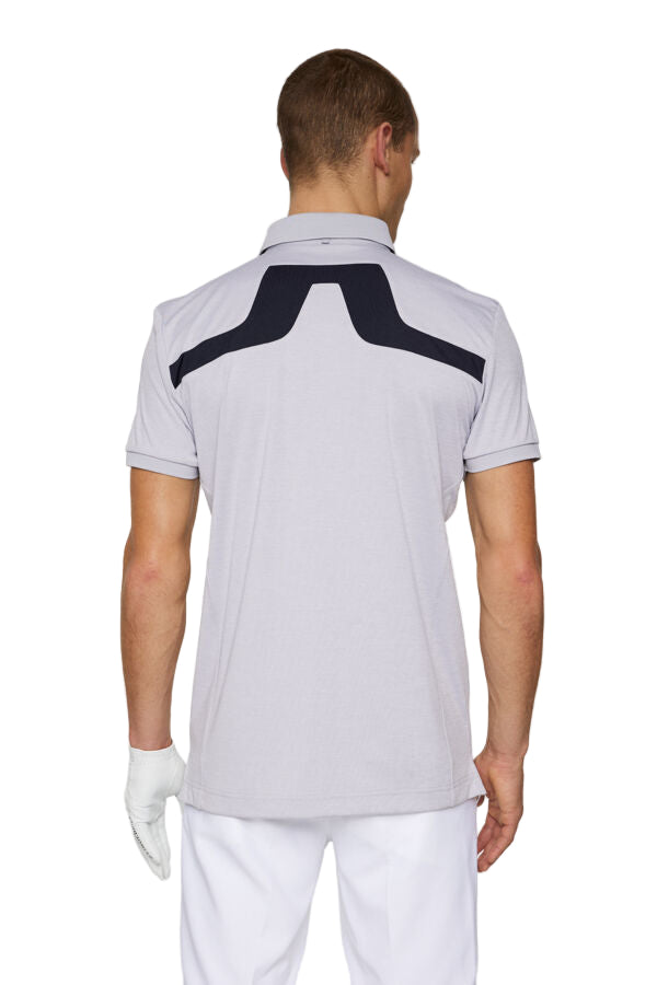 J. Lindeberg Męskie Polo KV Light Grey Melange
