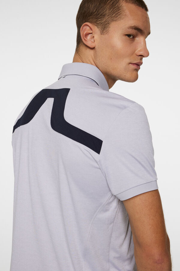 J. Lindeberg Męskie Polo KV Light Grey Melange