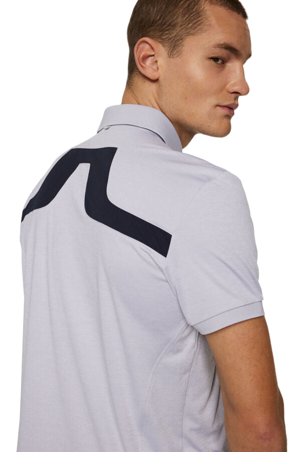 J. Lindeberg Męskie Polo KV Light Grey Melange