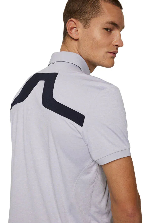 J. Lindeberg Męskie Polo KV Light Grey Melange