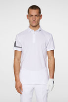 J. Lindeberg Męskie Polo Heath Strike White