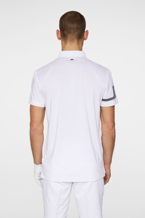 J. Lindeberg Męskie Polo Heath Strike White