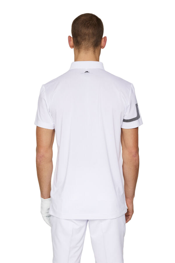 J. Lindeberg Męskie Polo Heath Strike White
