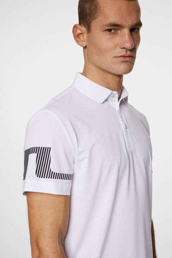 J. Lindeberg Męskie Polo Heath Strike White
