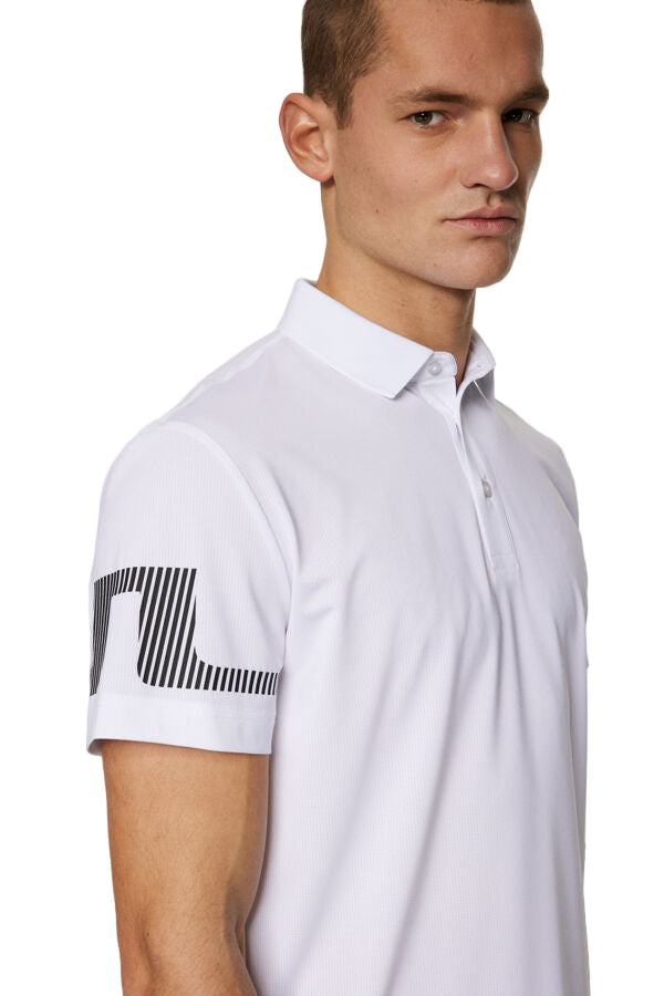 J. Lindeberg Męskie Polo Heath Strike White