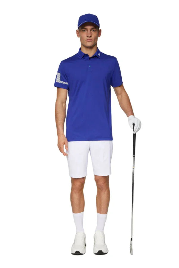 J. Lindeberg Męskie Polo Heath Strike Clematis Blue