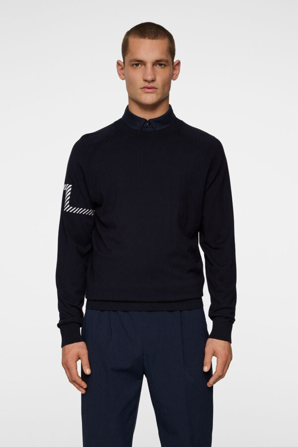J. Lindeberg Męski Sweter Heath Navy