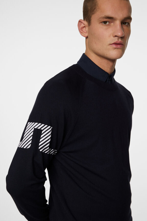 J. Lindeberg Męski Sweter Heath Navy