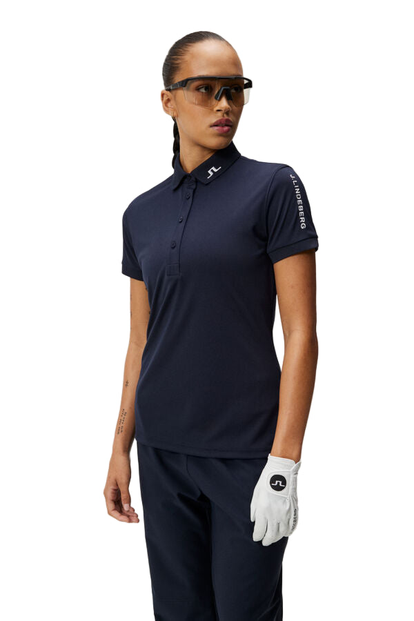 J. Lindeberg Damskie Polo Tour Tech Navy