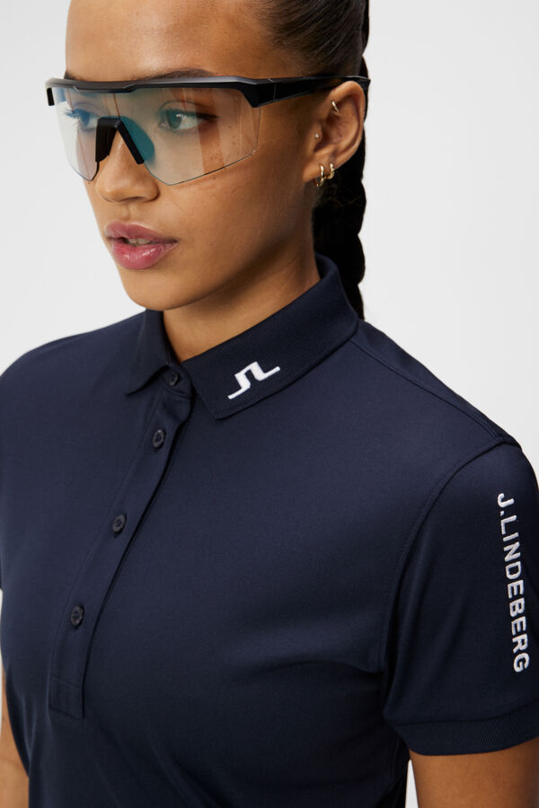 J. Lindeberg Damskie Polo Tour Tech Navy