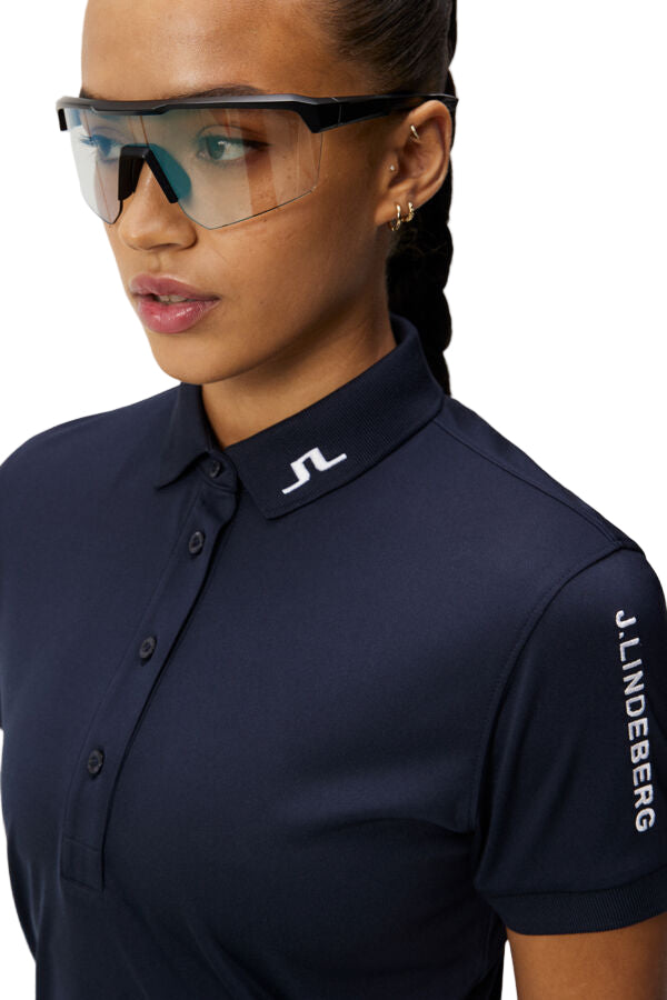 J. Lindeberg Damskie Polo Tour Tech Navy