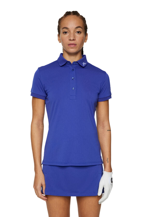 J. Lindeberg Damskie Polo Tour Tech Clematis Blue