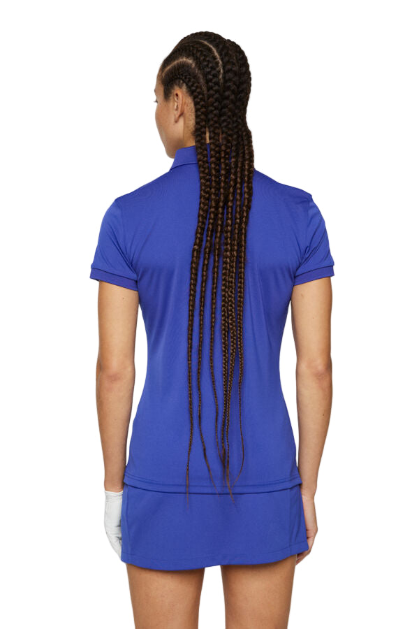 J. Lindeberg Damskie Polo Tour Tech Clematis Blue